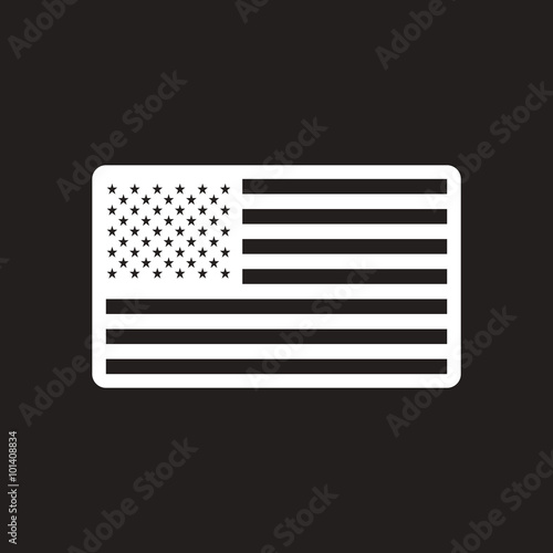 Download "stylish black and white icon American flag" Stock image ...