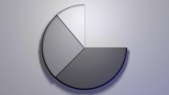 Circular diagram gray 3D animation