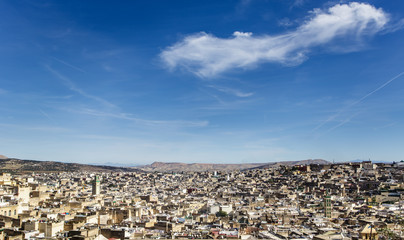 Blick über die Medina, die Altstadt von Fés, Marokko.