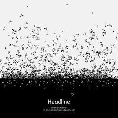 Abstract music background with notes.