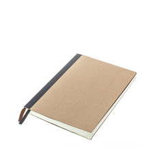 New brown notebook isolated on white