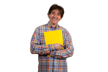 Man hold with clipboard and hold with pen