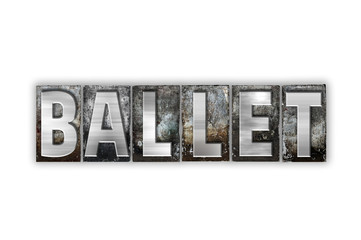 Ballet Concept Isolated Metal Letterpress Type