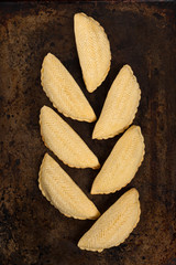 Ramadan Sweet called Shekerbura from Azerbaijan. Selective focus.