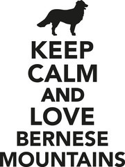 Keep calm and love Bernese mountains
