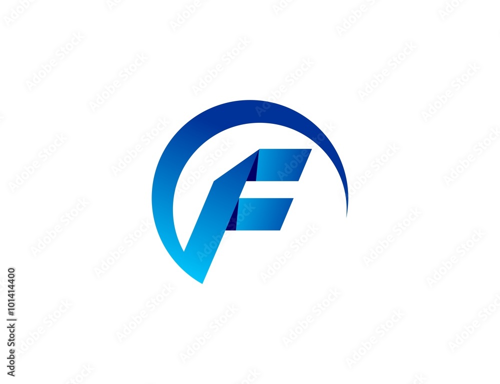 Wall mural Letter F logo