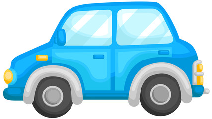 Fototapeta premium Cute Blue Car