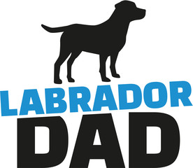 Labrador Retriever dad with dog silhouette