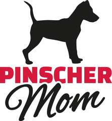 Pinscher Mom with dog silhouette