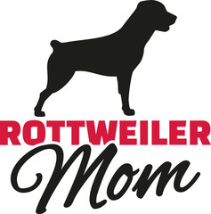 Rottweiler Mom with dog silhouette