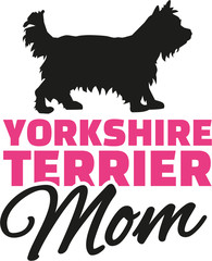 Yorkshire Terrier Mom with dog silhouette