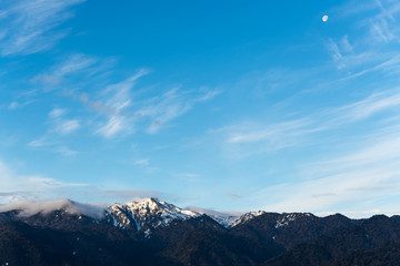 Mountain and the moon Mt.Miyanoura