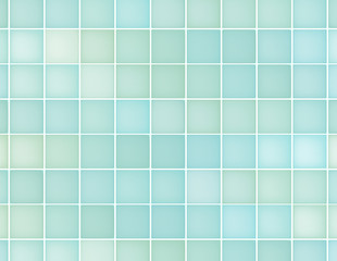 Background of blue squares in different shades.
Abstract background of squares of blue and green color. Fractal  like bottom of the pool or the glass wall.