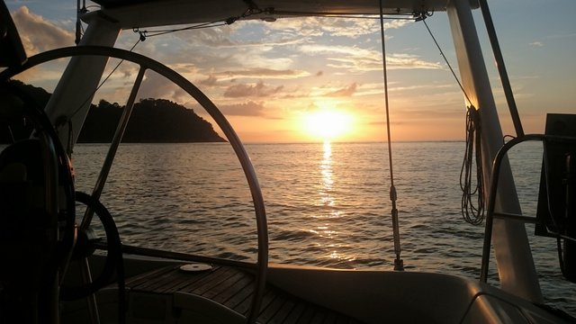 Cockpit sunset