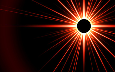 illustration of eclipsed sun