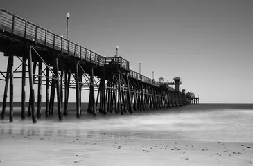 Photo sur Plexiglas Jetée Pier - Image en noir et blanc d& 39 une jetée