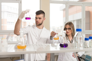 Group Of Students Working At Laboratory