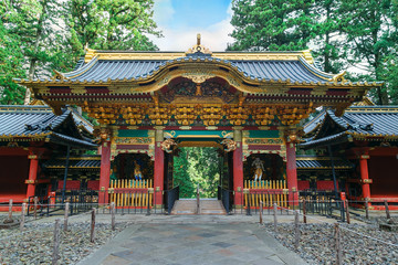 Fototapeta premium Yashamon Gate at Taiyuinbyo Shrine in Nikko, Japan