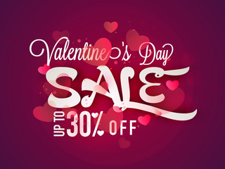 Sale Poster, Banner or Flyer for Valentine's Day.