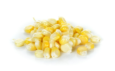 Corn seed isolated on the white background