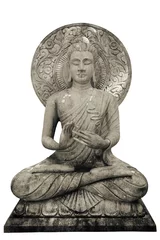 Photo sur Plexiglas Bouddha Statue de Bouddha sur fond blanc, isolé.