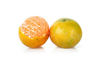 Tangerine isolated on the white background