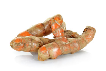 Turmeric isolated on the white background