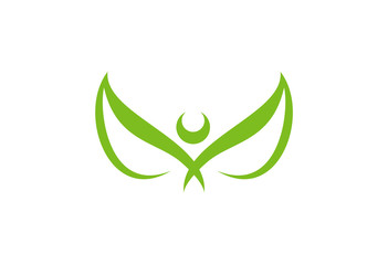 Leaf People Logo Vector