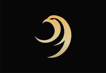 Obraz premium Circle Bird Logo Vector