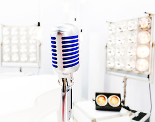 Lighting equipment and controls for clubs and concert halls.