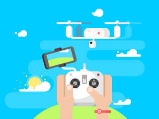 Driving quadrocopters design flat