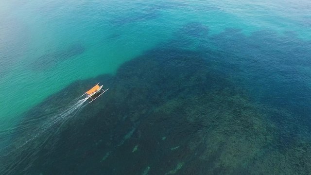 Traditional fisher boat in Indonesia  on Bali Island