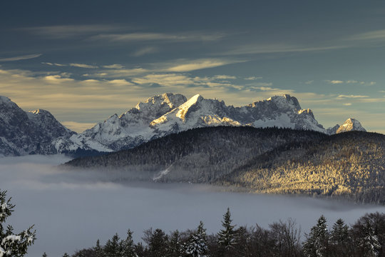 Fototapeta Sonnenaufgang im Karwendel
