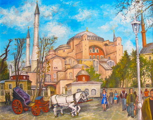 Original oil painting Istanbul