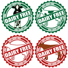 Dairy free sticker set.