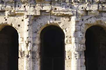 particolare del teatro Marcello a Roma