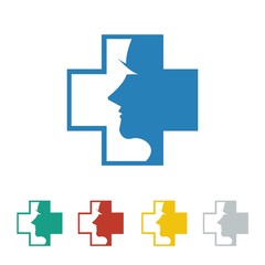 beauty clinic logo icon Vector