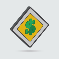 Isometric dollar sign