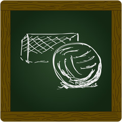 Simple doodle of a football