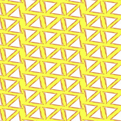 Ink drawing triangles simple yellow background seamless pattern
