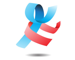 Abstract Ribbon Logo Icon