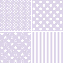 Baby shower: set of vector backgrounds.