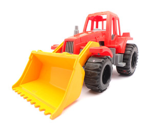 Obraz na płótnie Canvas toy tractor on a white background