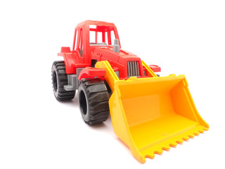 Obraz na płótnie Canvas toy tractor on a white background