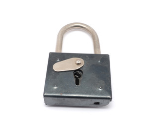 metal lock on a white background