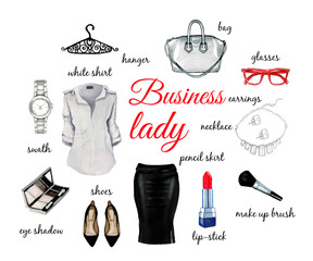 Business lady elegant set