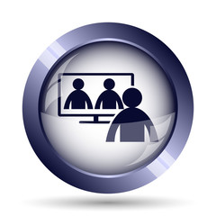 Video conference, online meeting icon