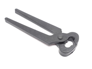 black pliers on a white background