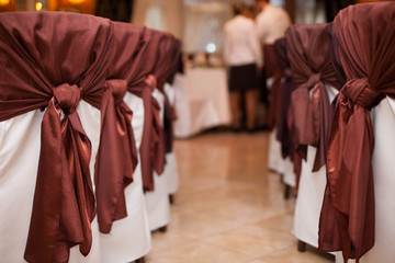 Fototapeta premium refined beautiful design beautiful wedding hall chairs