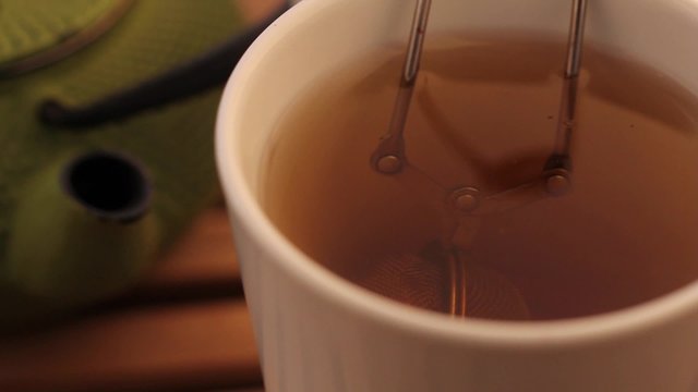 Herbal tea and teapot